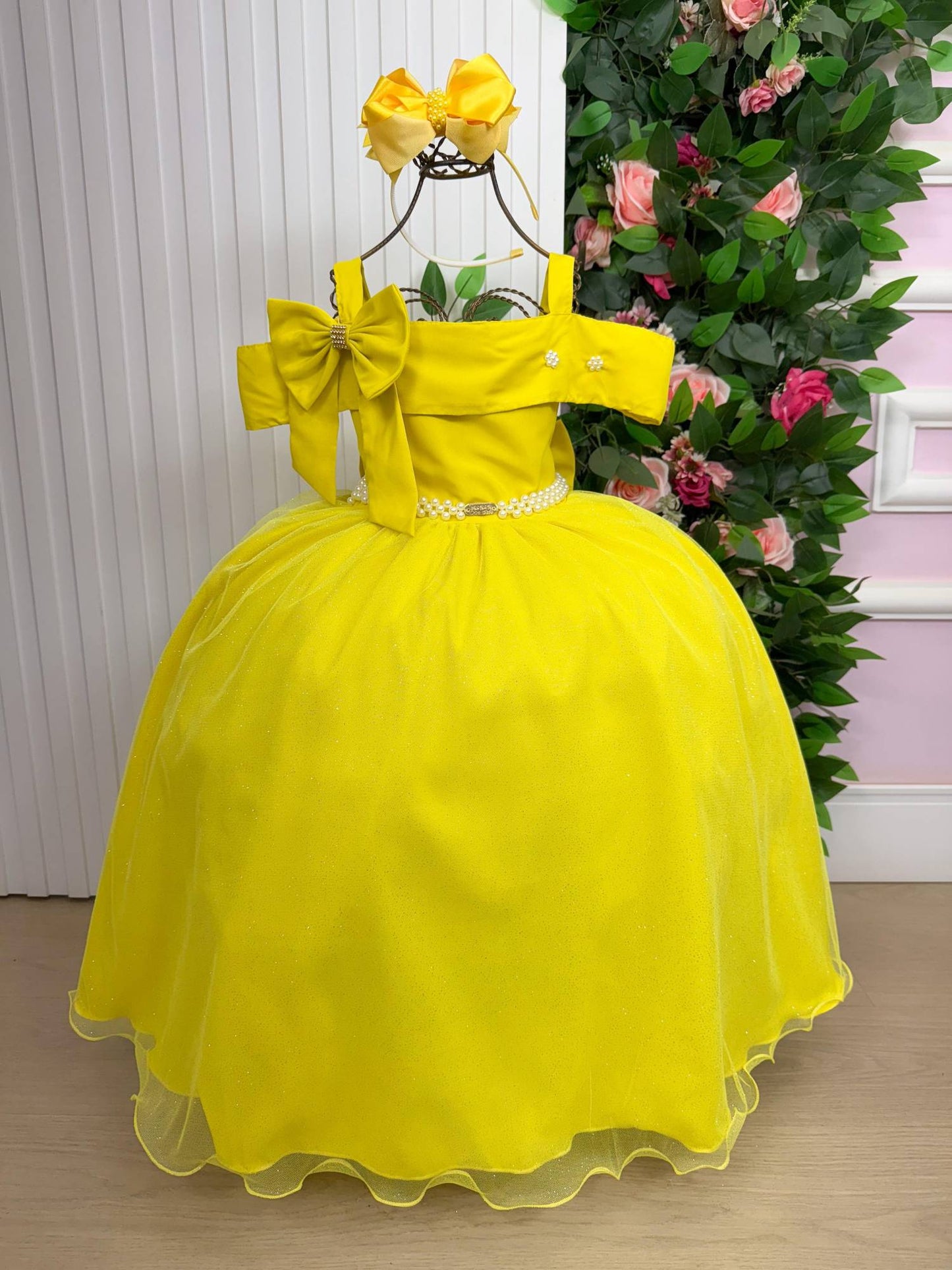 Vestido Longo Doce Elegancia Amarelo