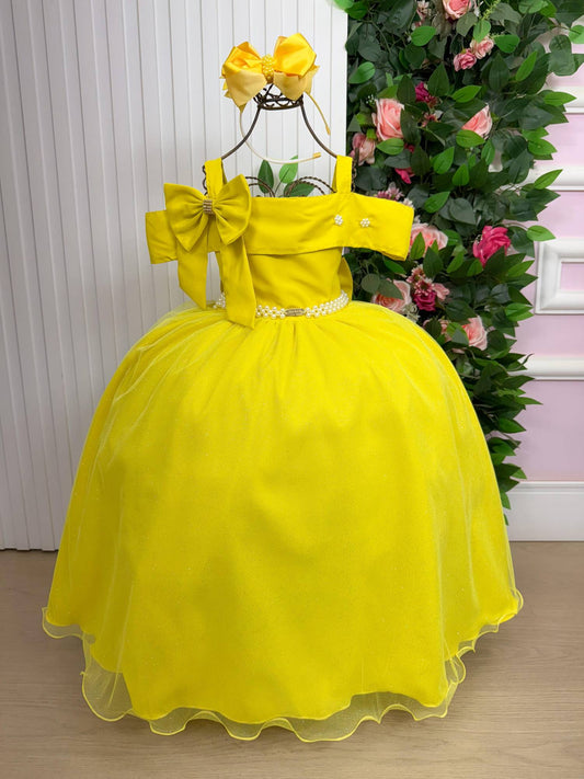 Vestido Longo Doce Elegancia Amarelo