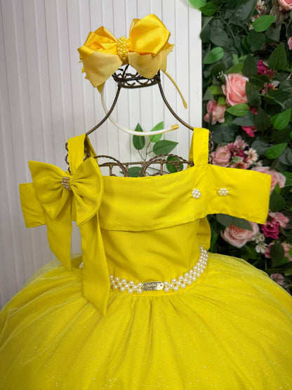Vestido Longo Doce Elegancia Amarelo