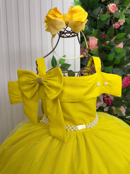 Vestido Longo Doce Elegancia Amarelo