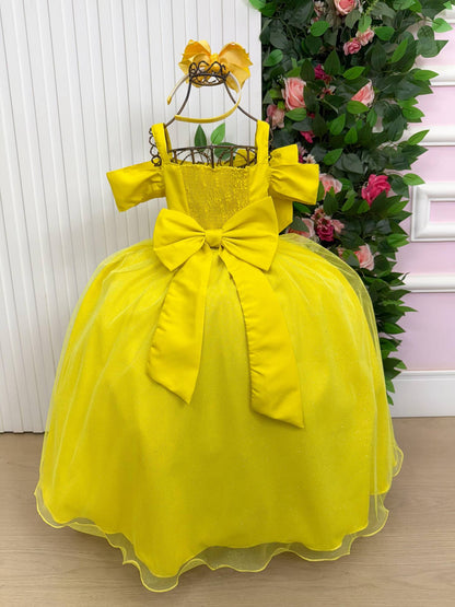 Vestido Longo Doce Elegancia Amarelo