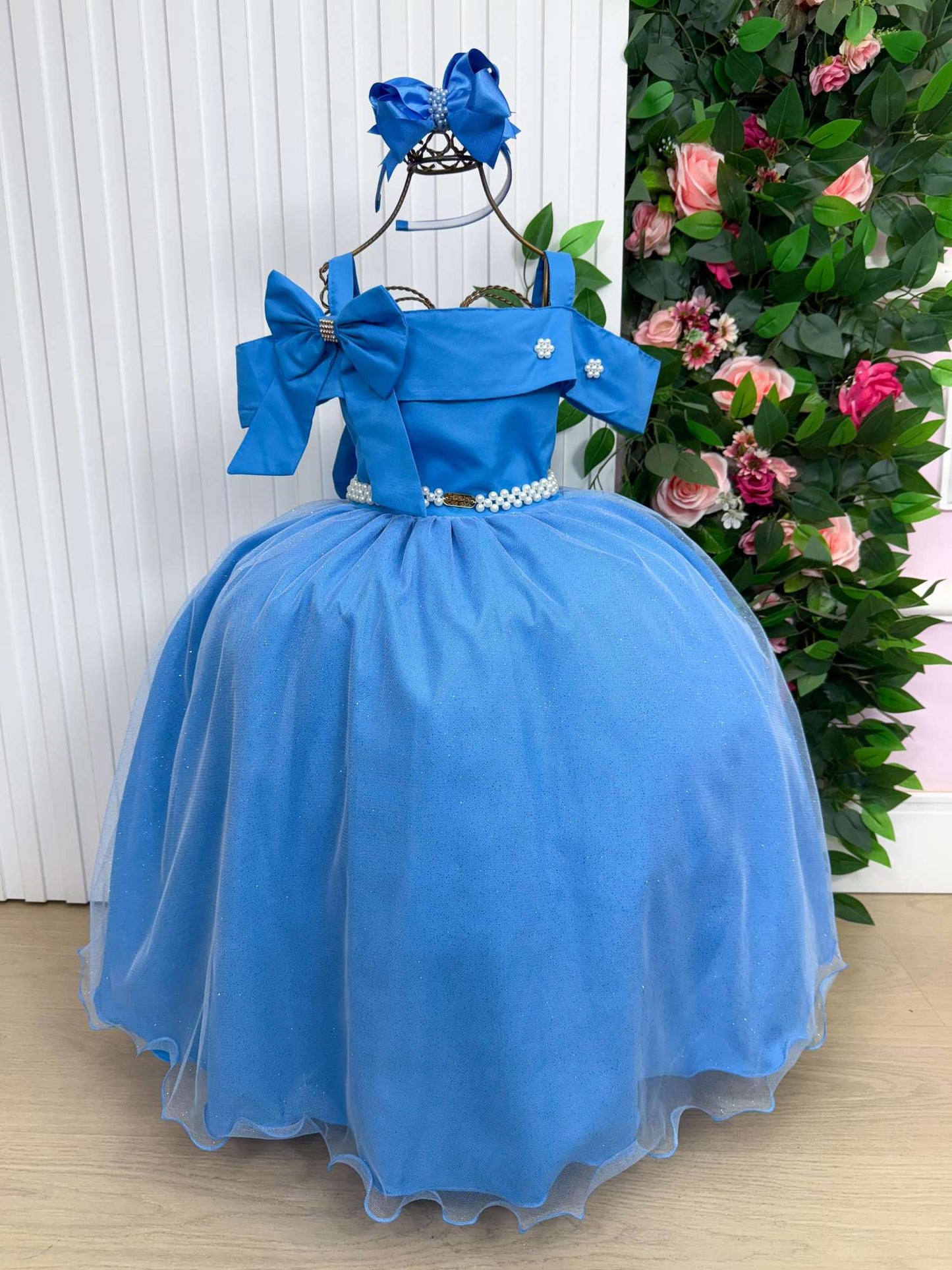 Vestido Longo Doce Elegancia Azul Serenity