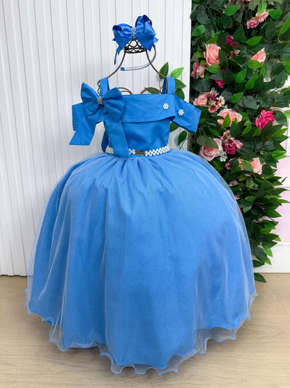 Vestido Longo Doce Elegancia Azul Serenity