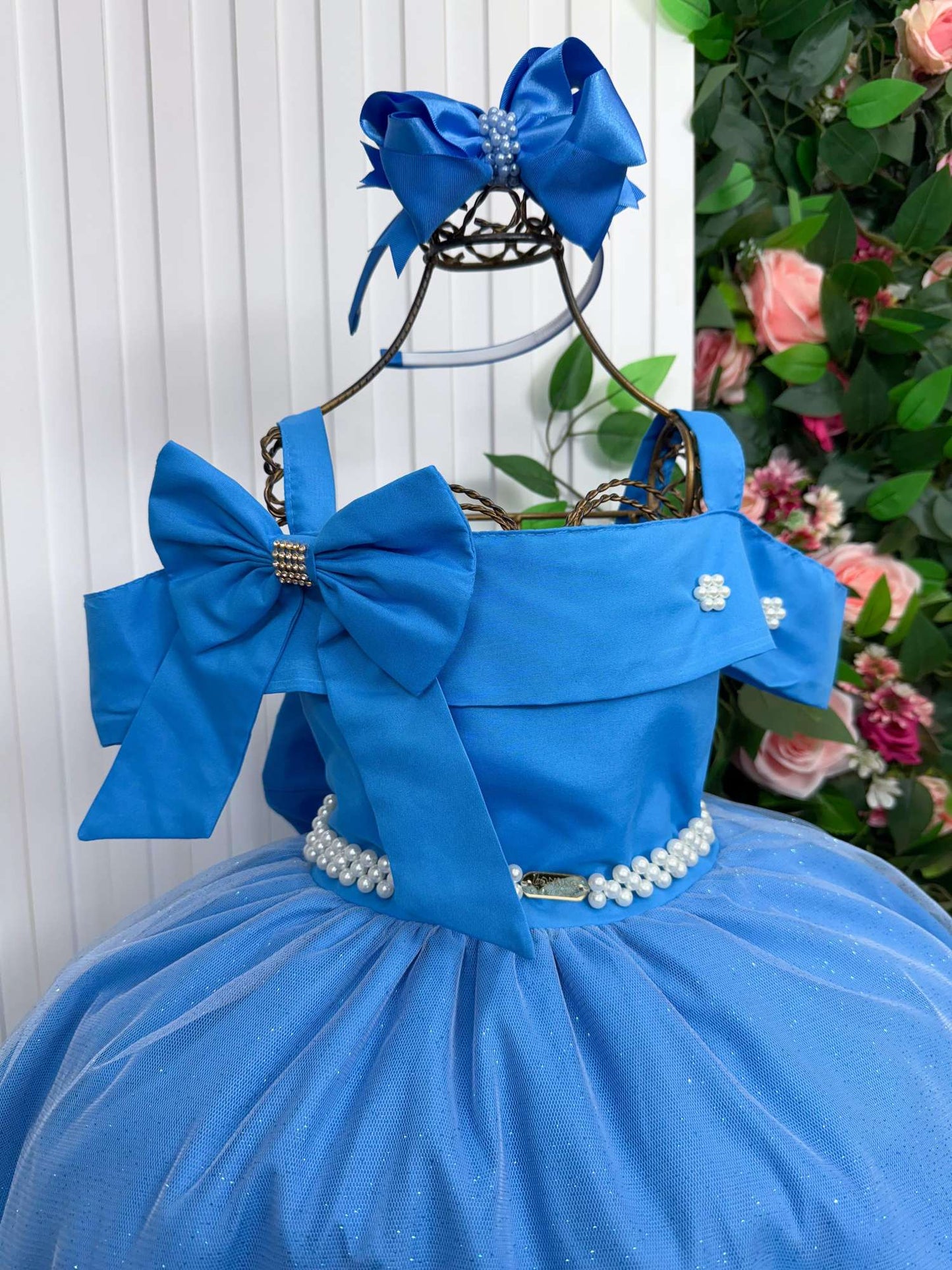 Vestido Longo Doce Elegancia Azul Serenity