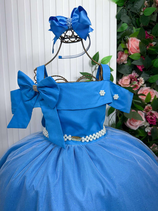 Vestido Longo Doce Elegancia Azul Serenity