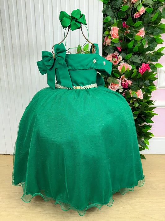 Vestido Longo Doce Elegancia Verde Bandeira