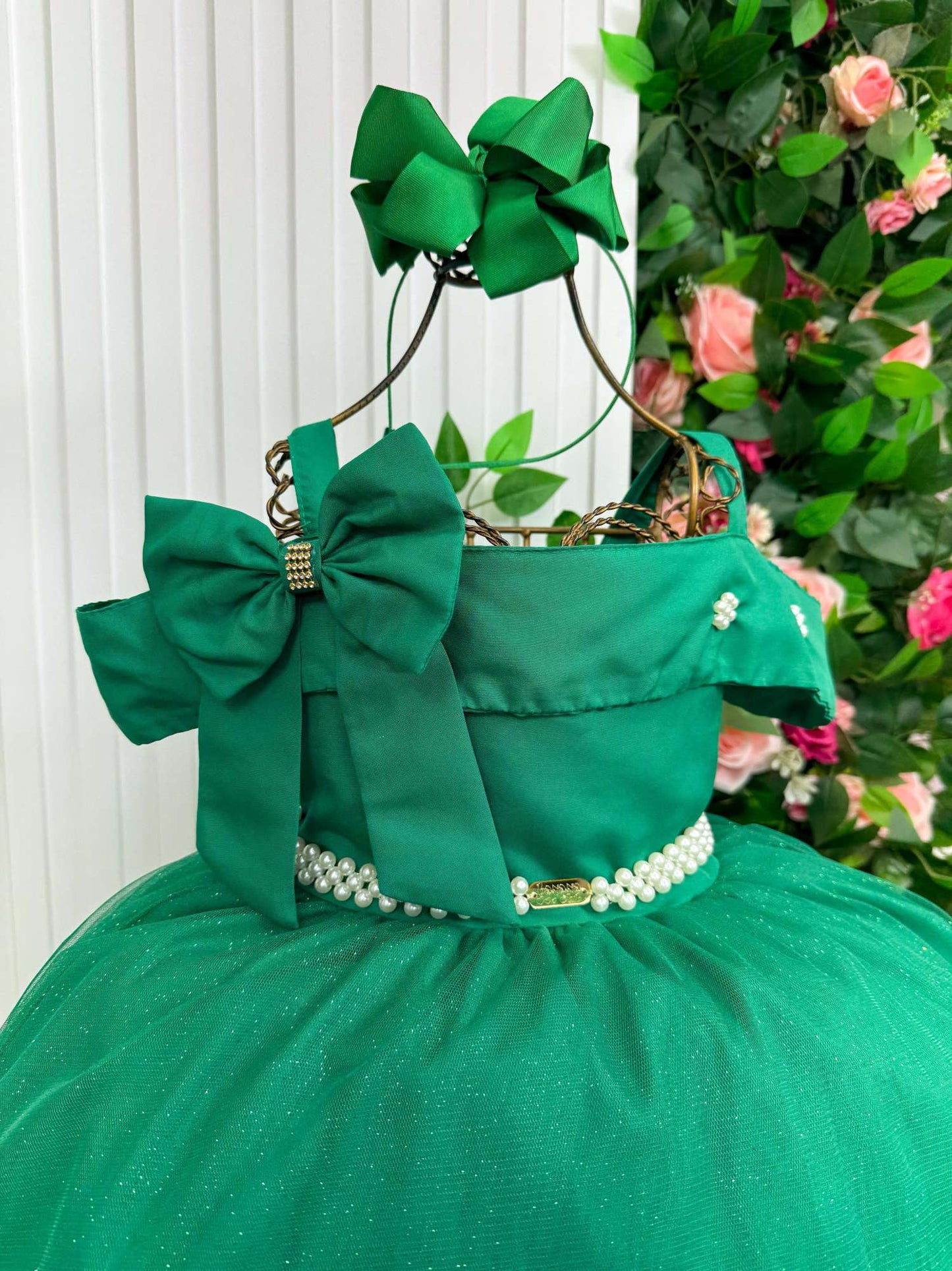 Vestido Longo Doce Elegancia Verde Bandeira