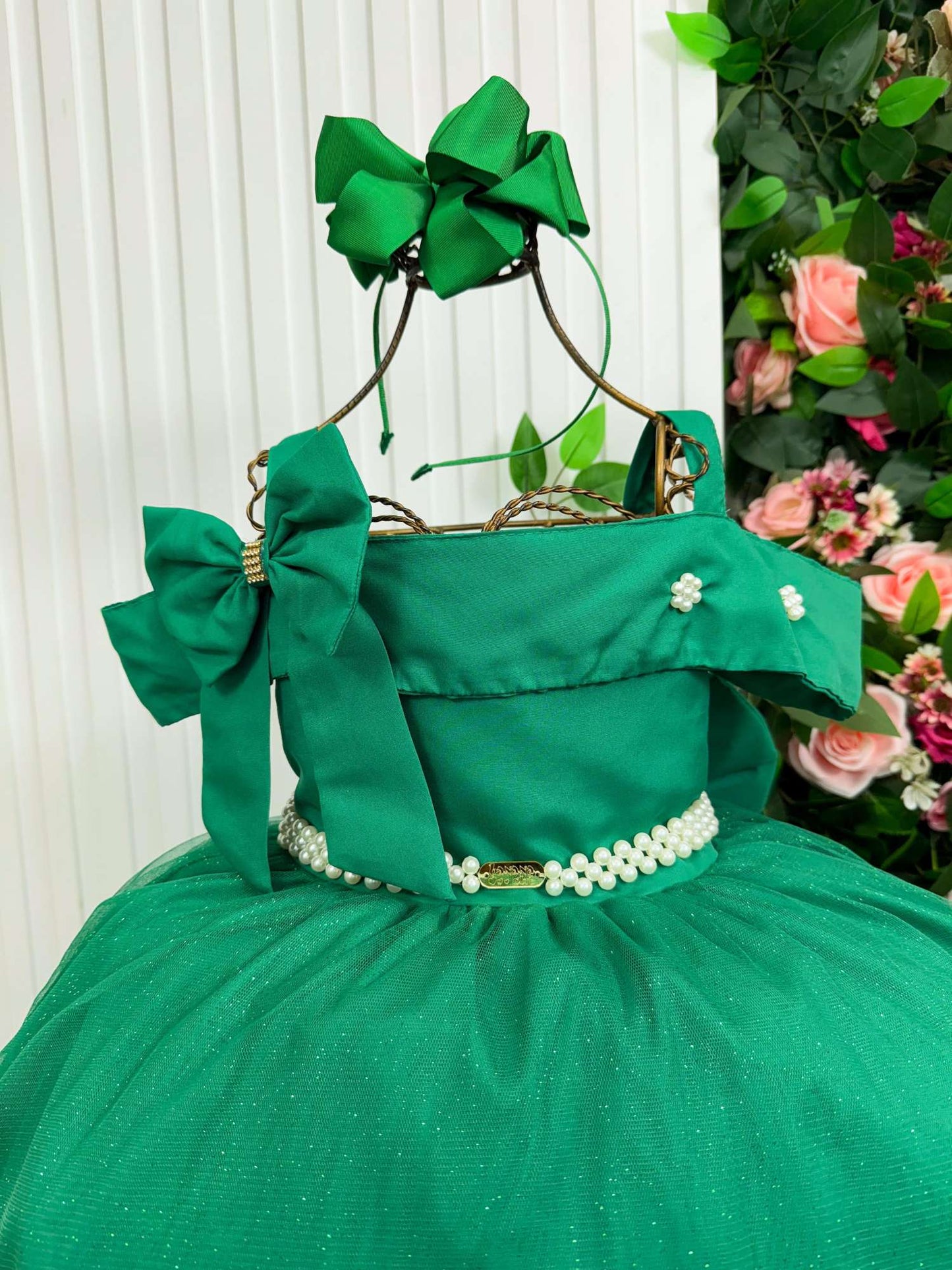 Vestido Longo Doce Elegancia Verde Bandeira