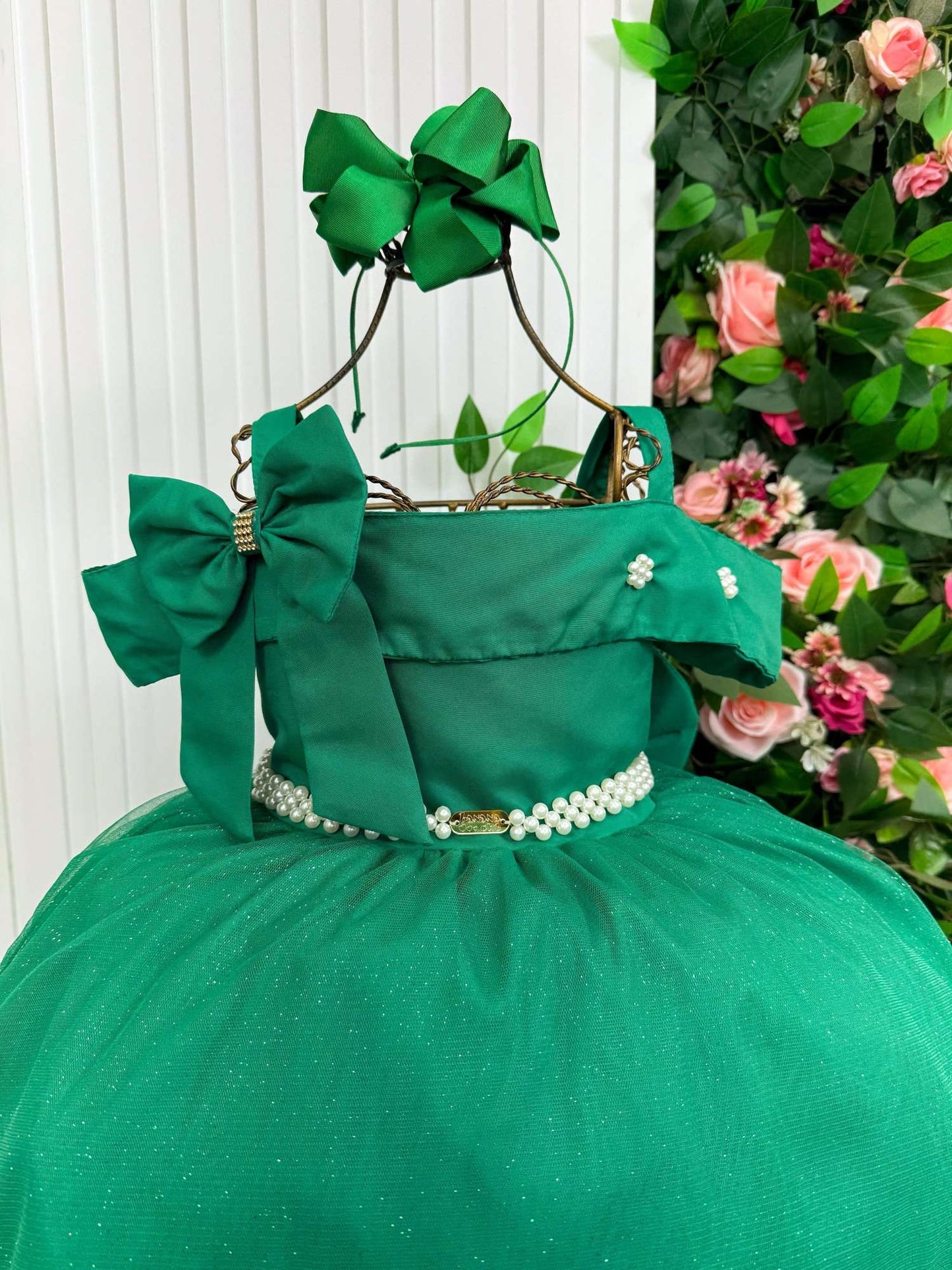 Vestido Longo Doce Elegancia Verde Bandeira
