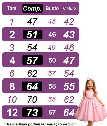 Vestido Infantil Rosa Claro Jardim Encantado Festas Luxo