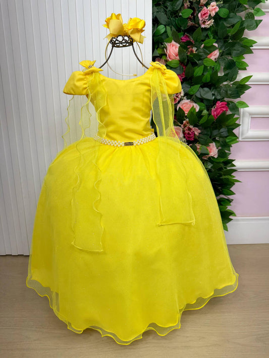 Vestido Longo Diamante Amarelo