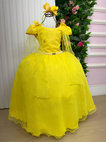 Vestido Longo Diamante Amarelo