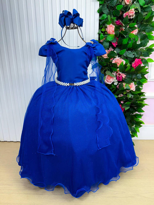 Vestido Longo Diamante Azul Royal
