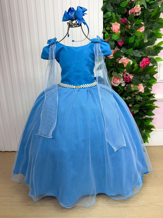 Vestido Longo Diamante Azul Serenity