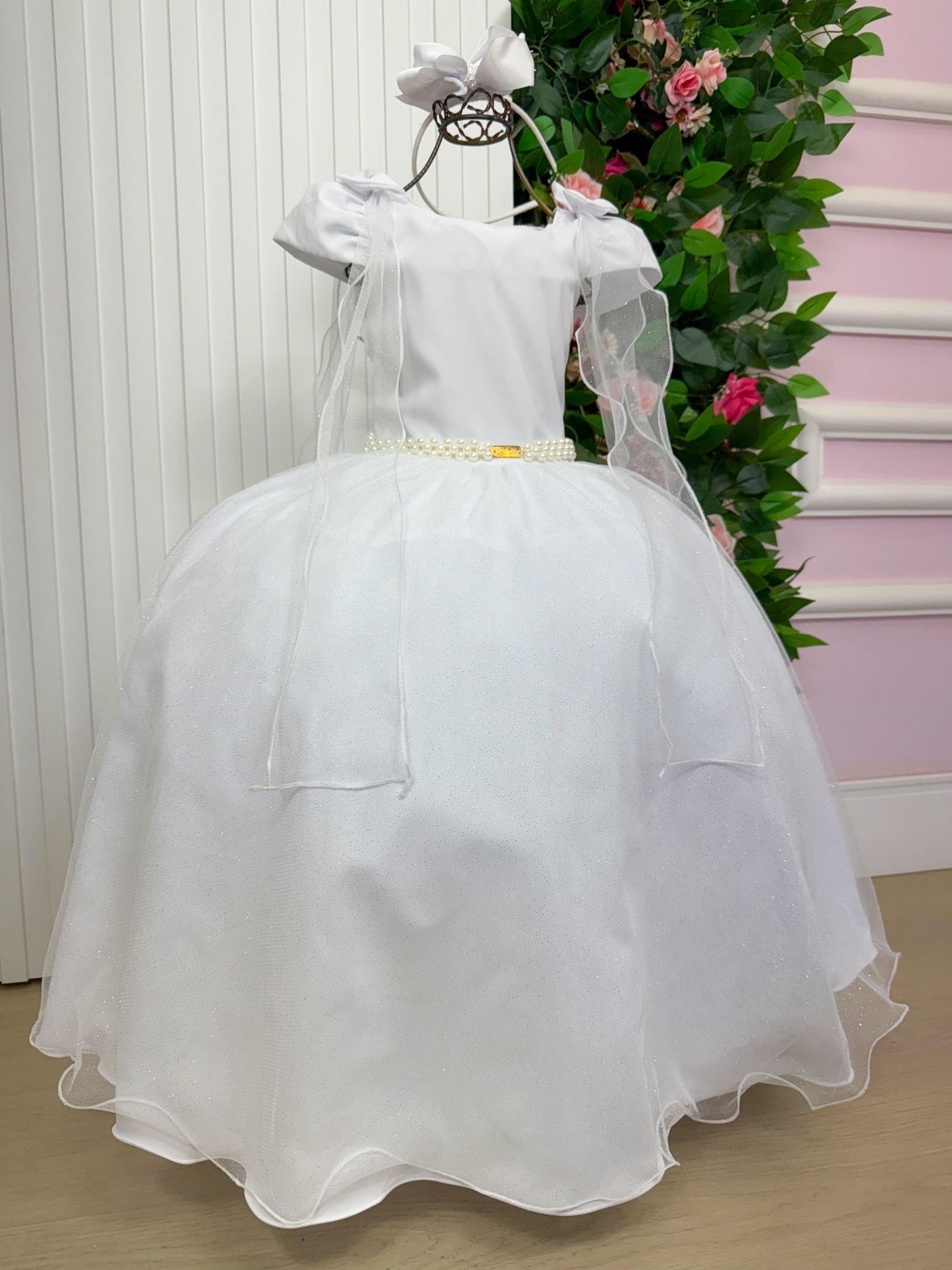 Vestido Longo Diamante Branco