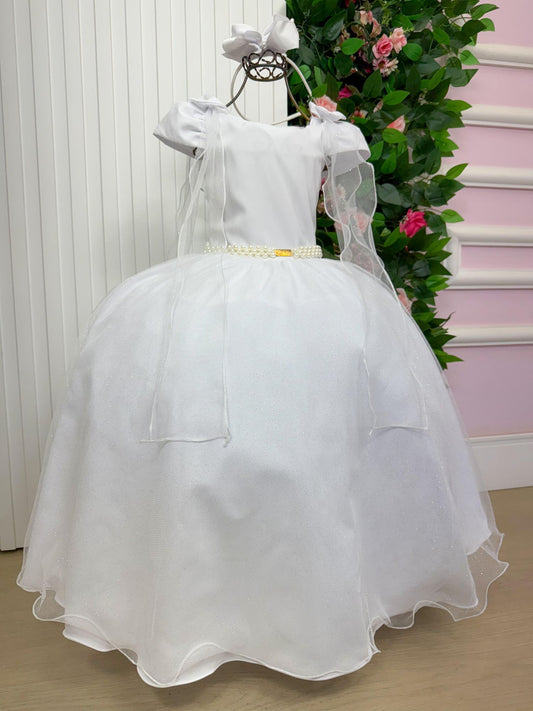 Vestido Longo Diamante Branco