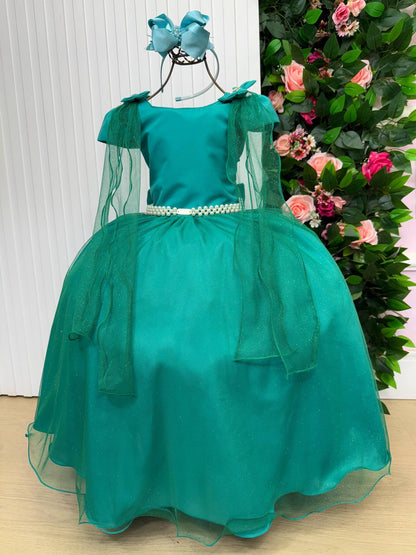 Vestido Longo Diamante Verde Jade