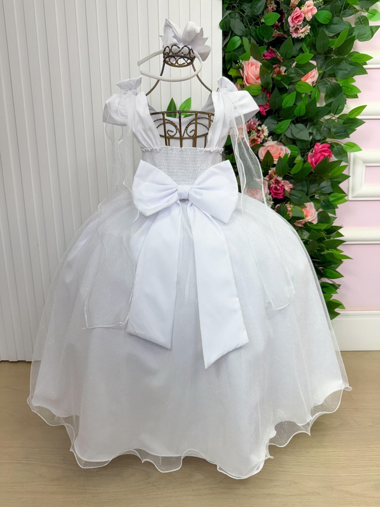 Vestido Longo Diamante Branco