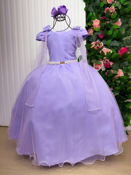 Vestido Longo Diamante Lilas