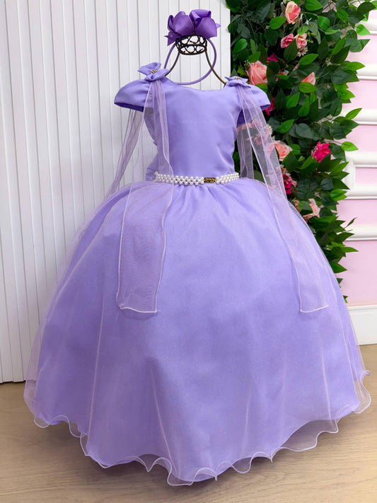 Vestido Longo Diamante Lilas