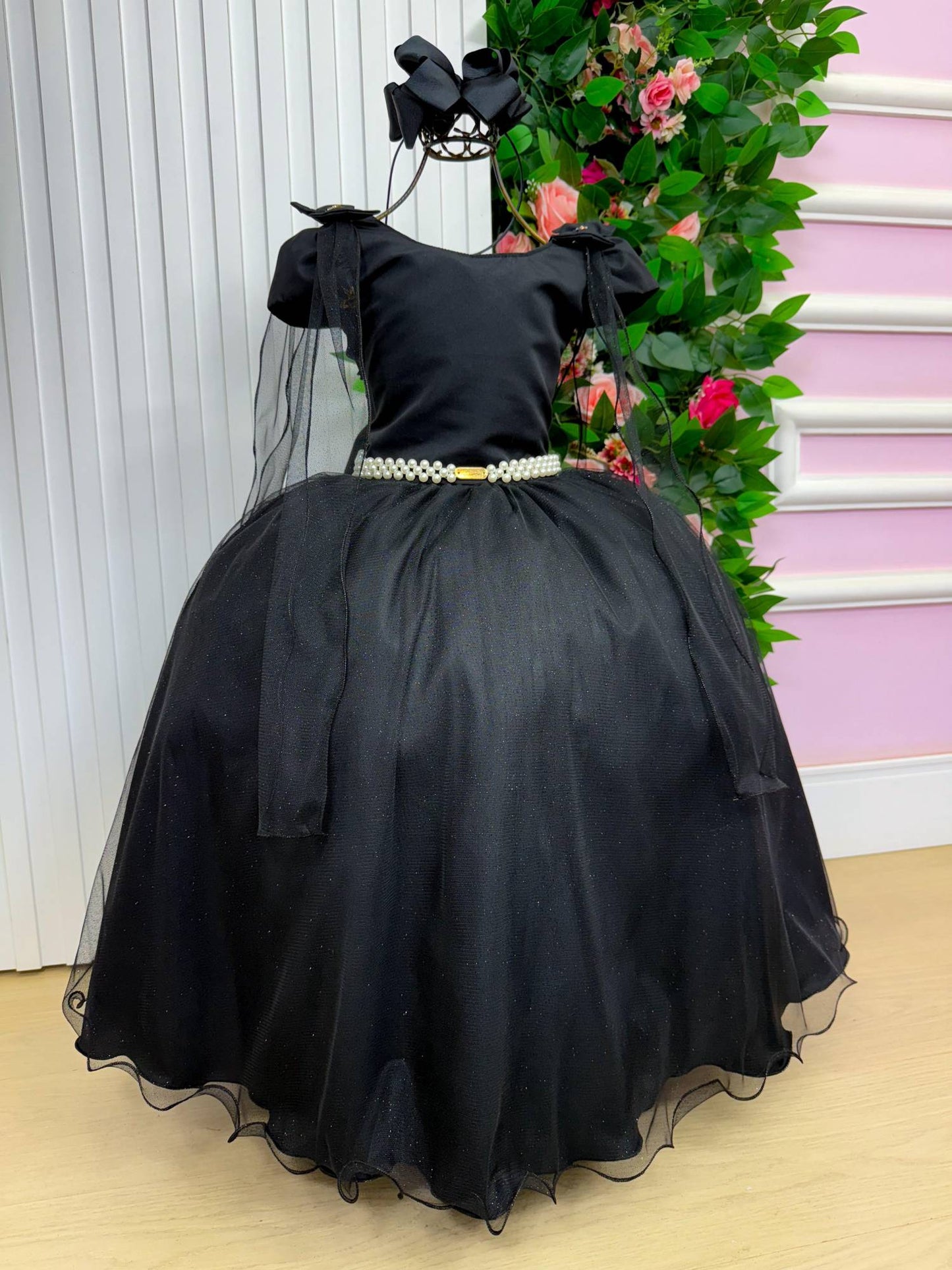 Vestido Longo Diamante Preto