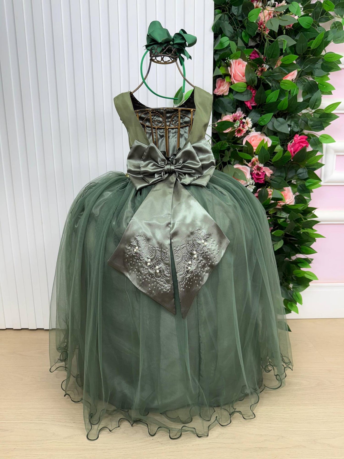 Vestido Longo Regata Verde Oliva