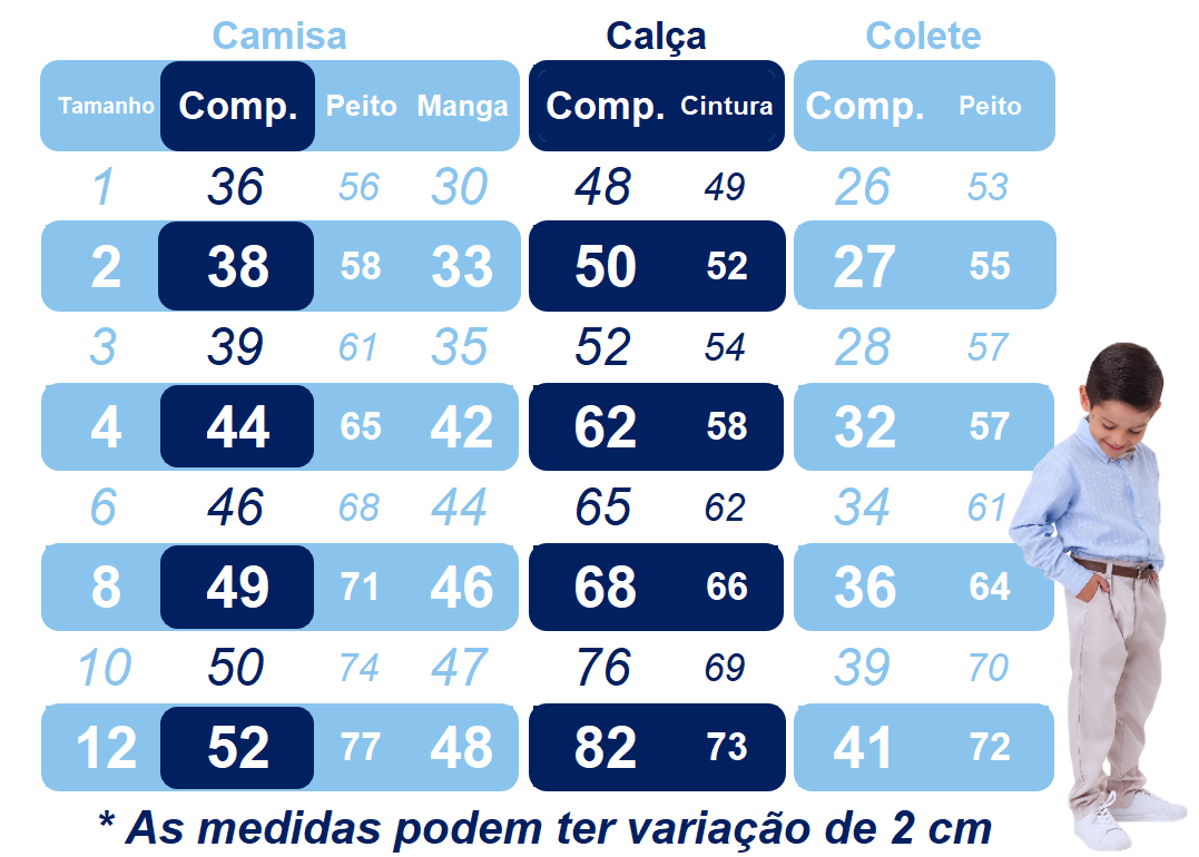 Conjunto Social Pajem Camisa Branca com Calça e Colete Cinza