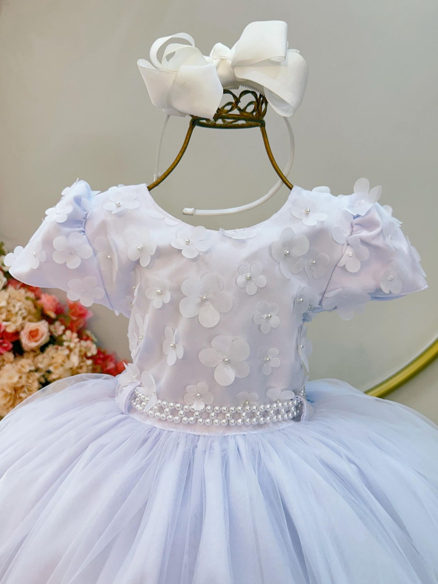 Vestido Infantil Branco Com Renda
