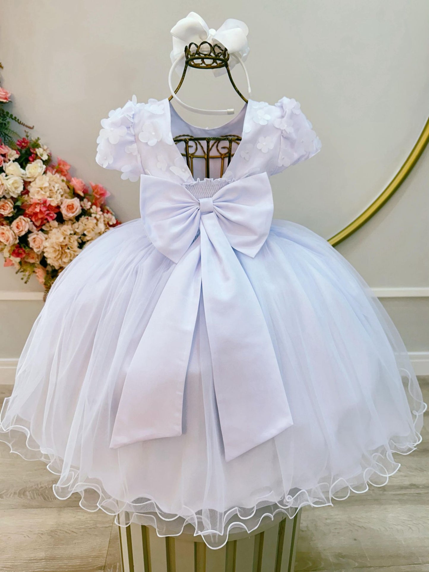 Vestido Infantil Branco Com Renda
