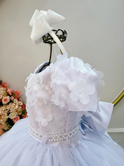 Vestido Infantil Branco Com Renda