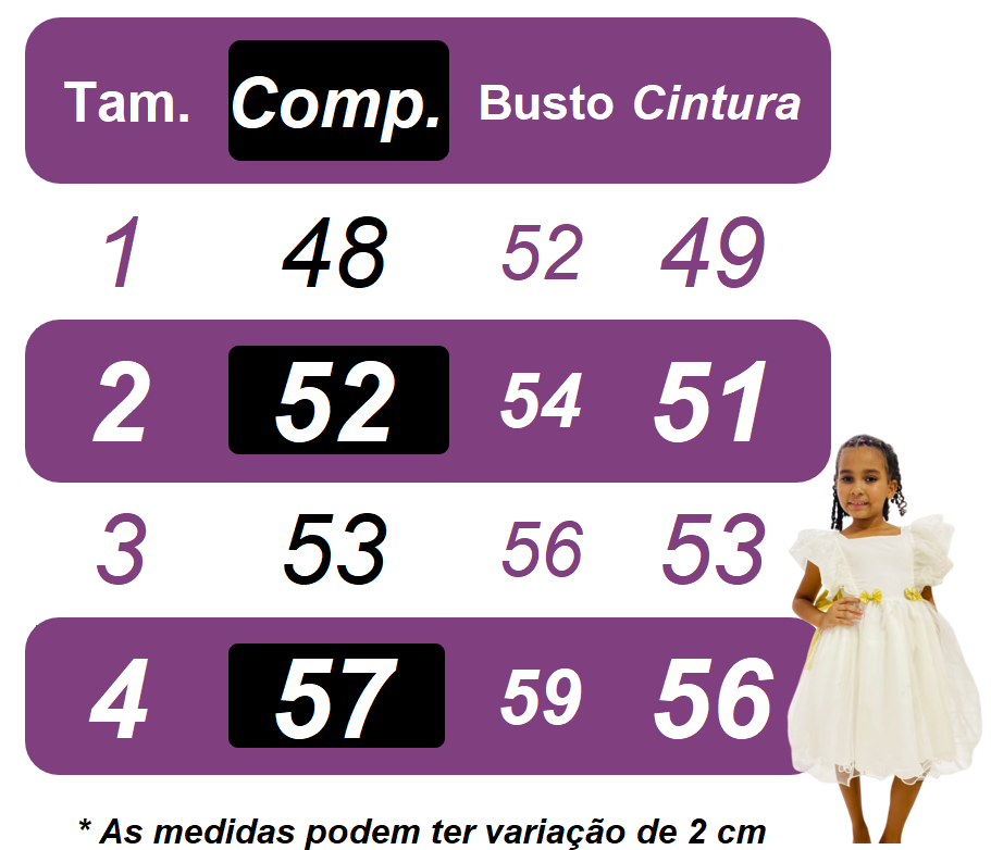 Vestido Infantil Branco Busto Nervura Festas Daminhas