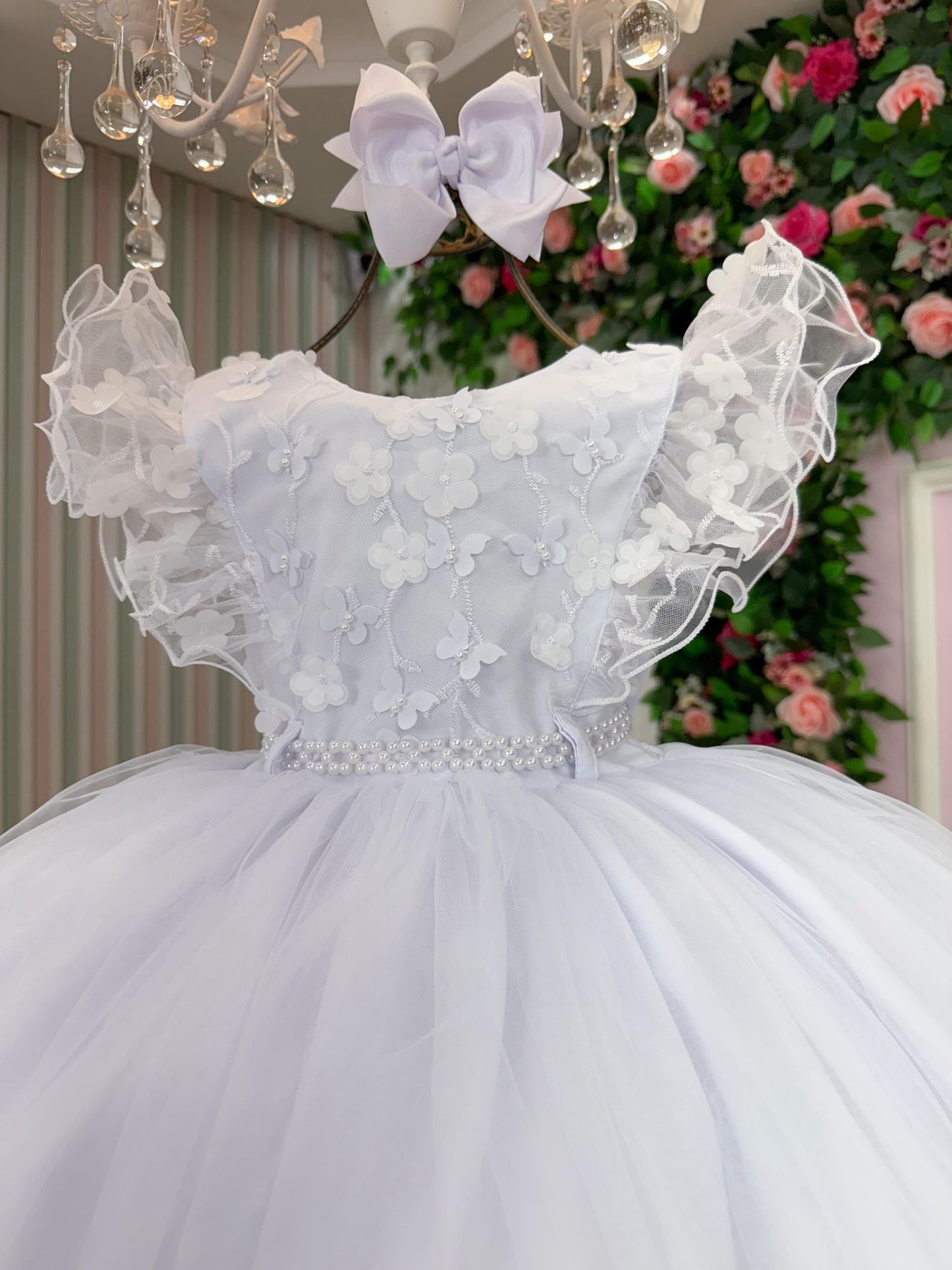 Vestido Infantil Menina Bonita Angelie Branco