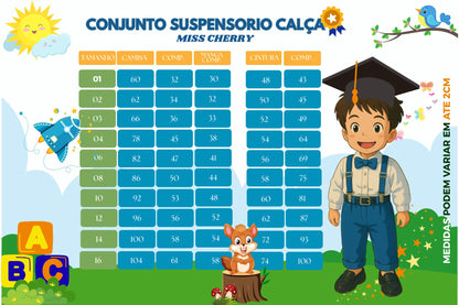 Conjunto Meninos Leo Suspensorio Preto