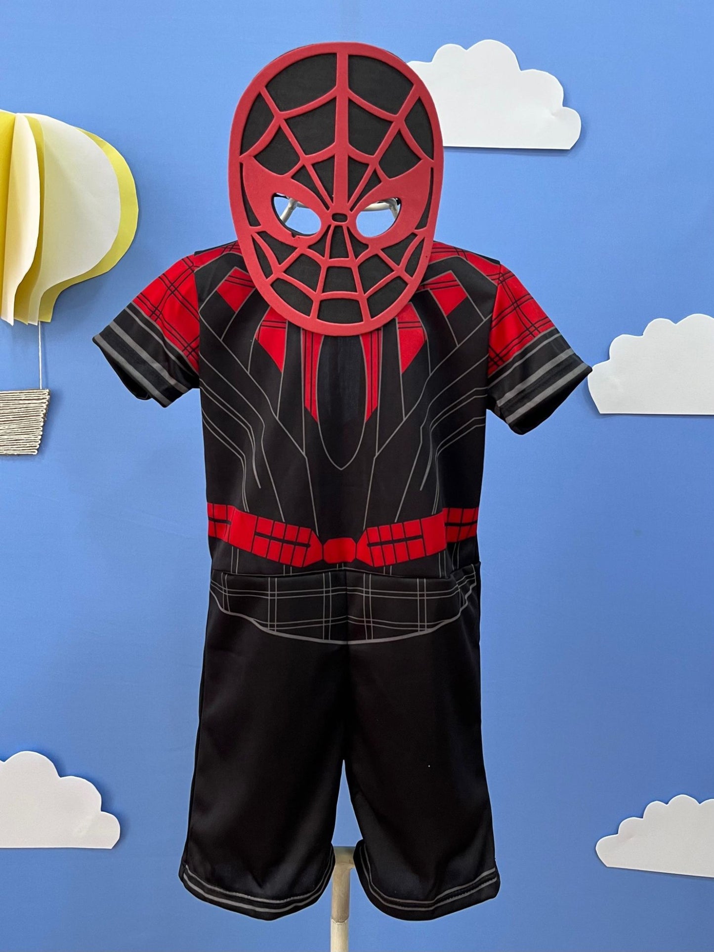 Fantasia Infantil Temática do Homem Aranha C/ Máscara