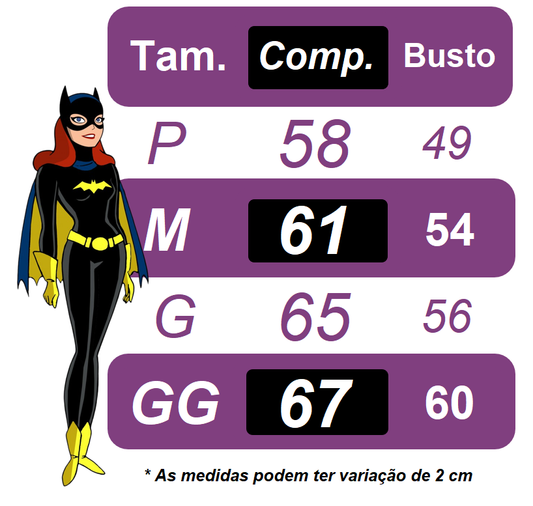 Fantasia Infantil Temática da Batgirl Com Máscara Festas