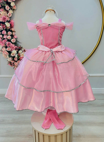 Fantasia Infantil Princesas Bela Adormecida C/ Luvas Festas