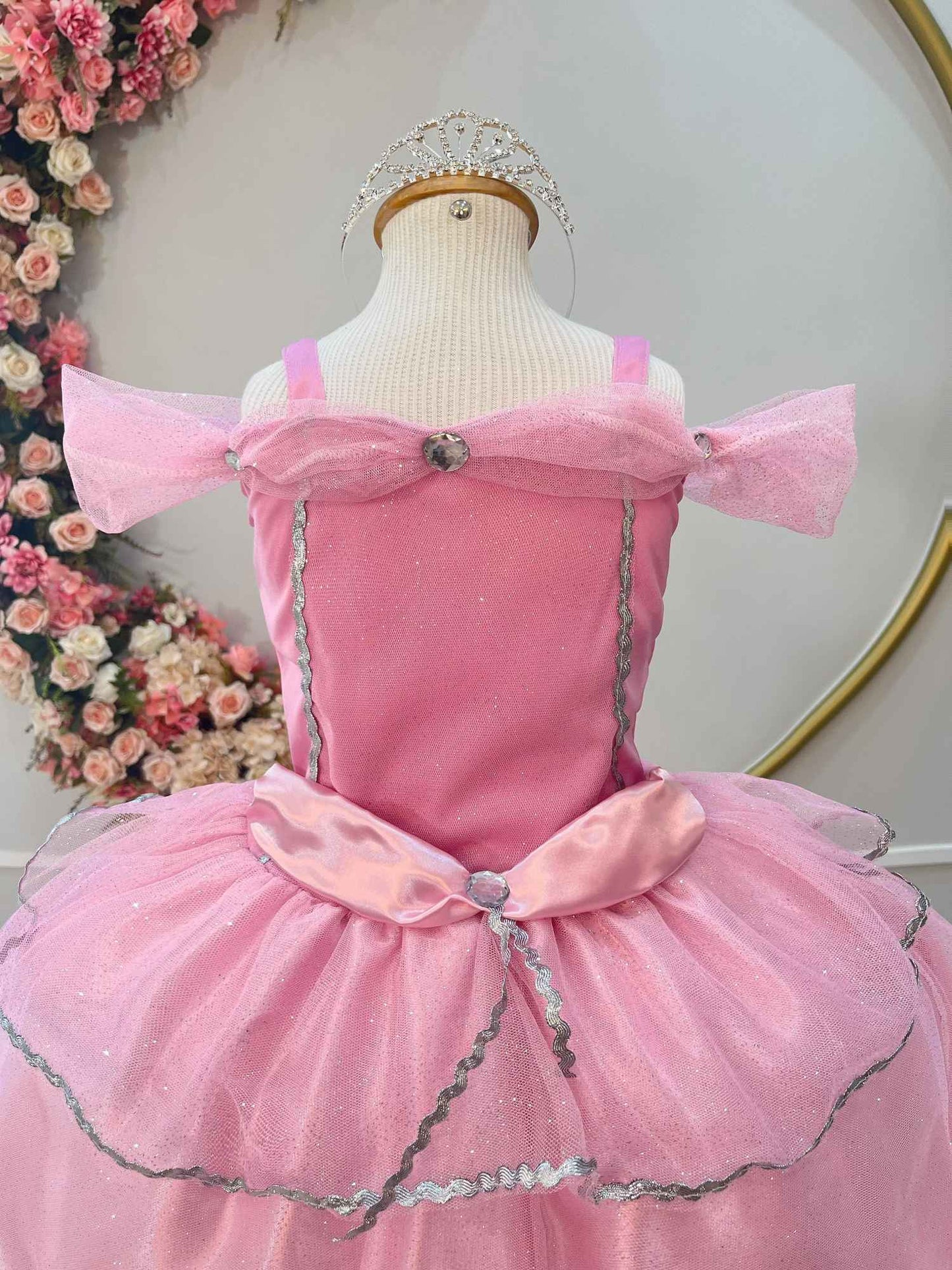 Fantasia Infantil Princesas Bela Adormecida C/ Luvas Festas