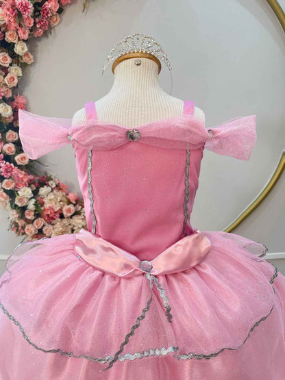 Fantasia Infantil Princesas Bela Adormecida C/ Luvas Festas