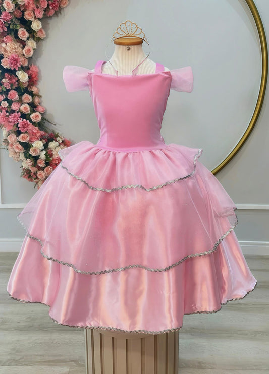 Fantasia Infantil Princesas Bela Adormecida C/ Luvas Festas