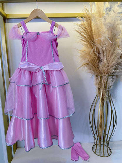 Fantasia Infantil Princesas Bela Adormecida C/ Luvas Festas