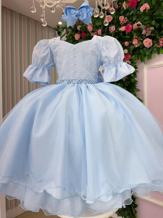 Vestido Bella Child Priscila Azul Bebe