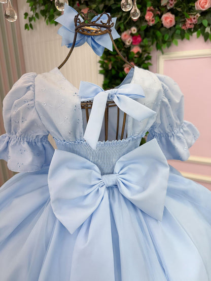 Vestido Bella Child Priscila Azul Bebe