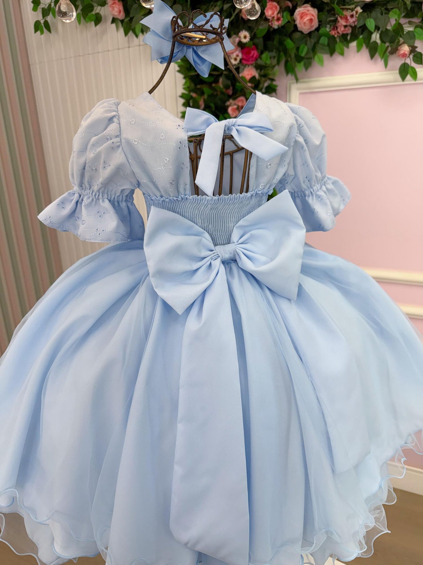 Vestido Bella Child Priscila Azul Bebe