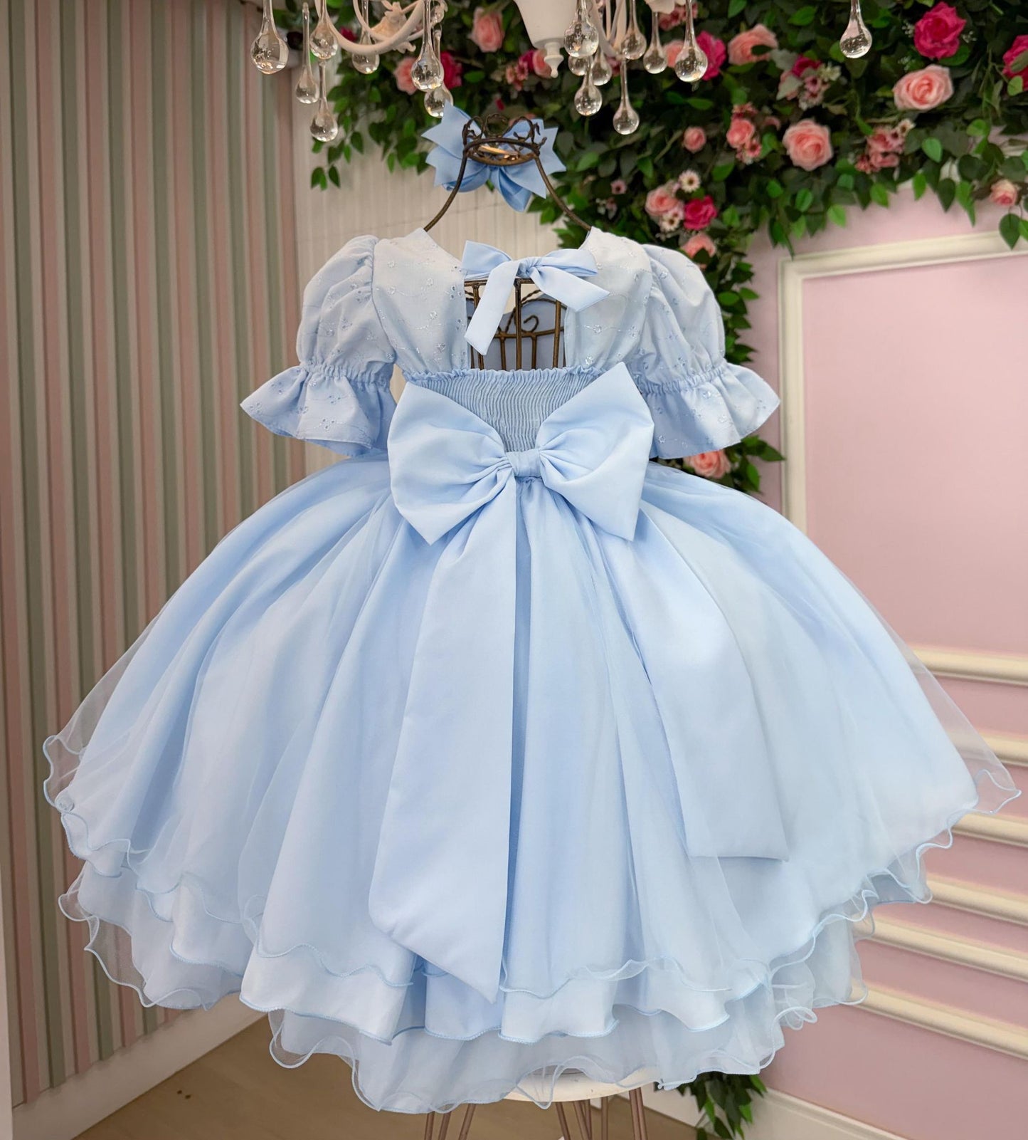 Vestido Bella Child Priscila Azul Bebe