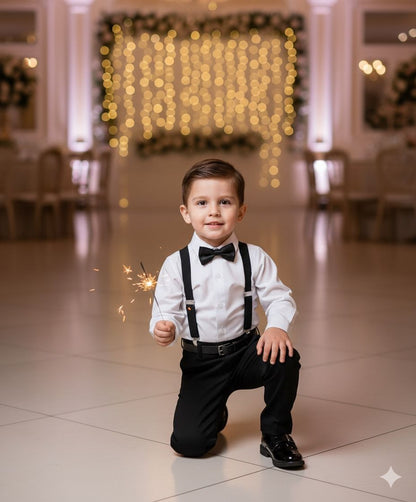 Conjunto Meninos Leo Suspensorio Preto