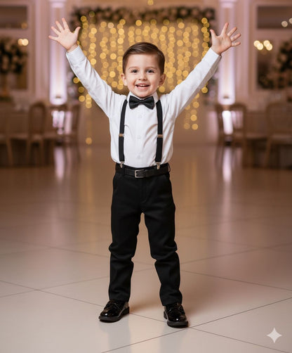 Conjunto Meninos Leo Suspensorio Preto