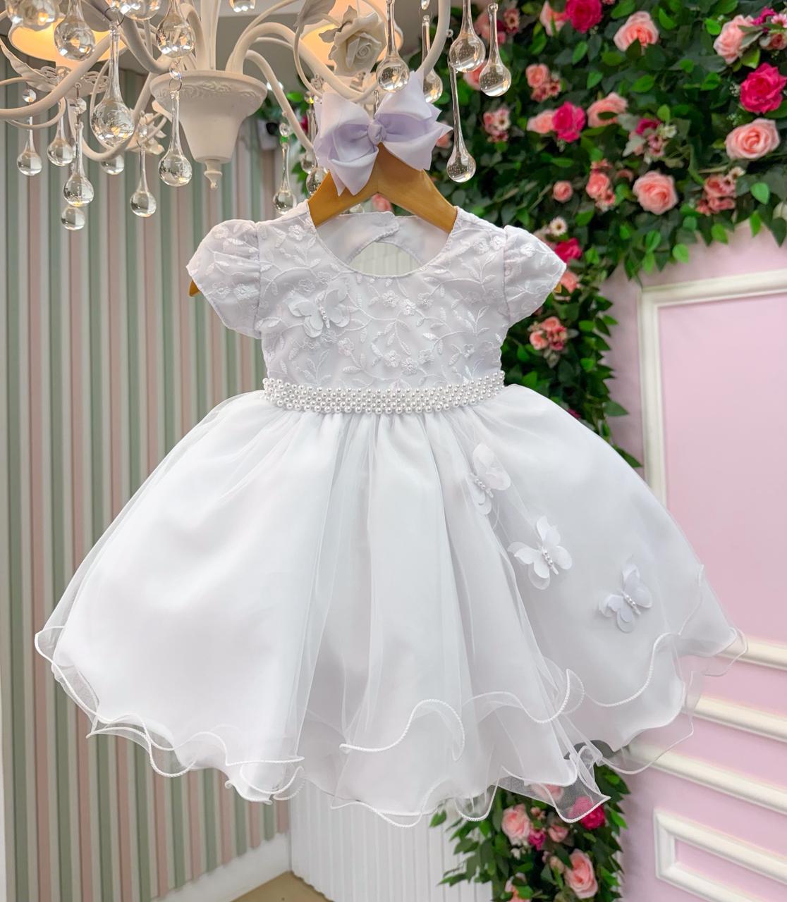 Vestido Vitoria Kids Leticia Branco