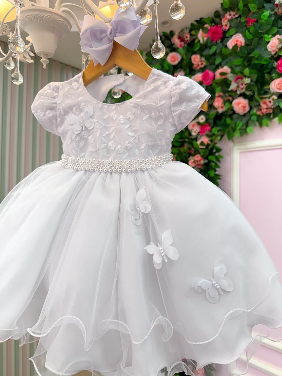 Vestido Vitoria Kids Leticia Branco