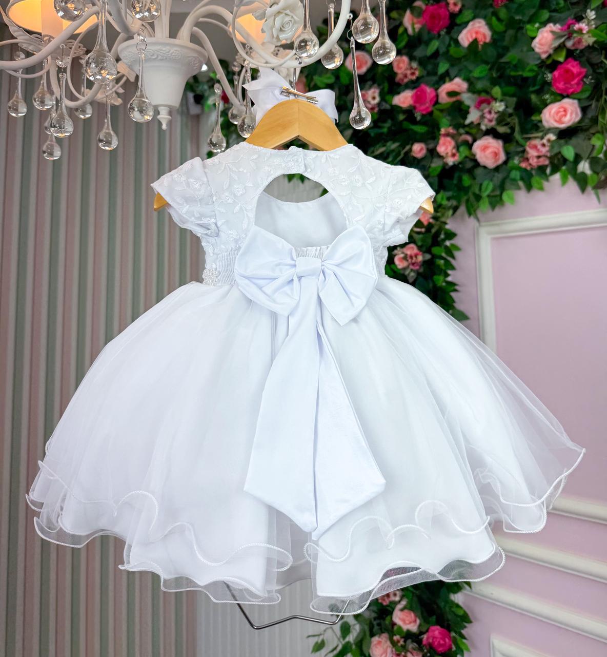 Vestido Vitoria Kids Leticia Branco