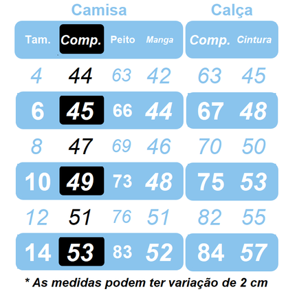 Conjunto Social Pajem Camisa Branca com Calça e Susp. Verde